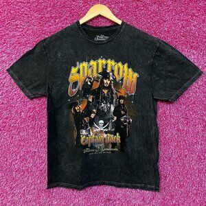 Disney Pirates of the Caribbean Jack Sparrow T-Shirt Large